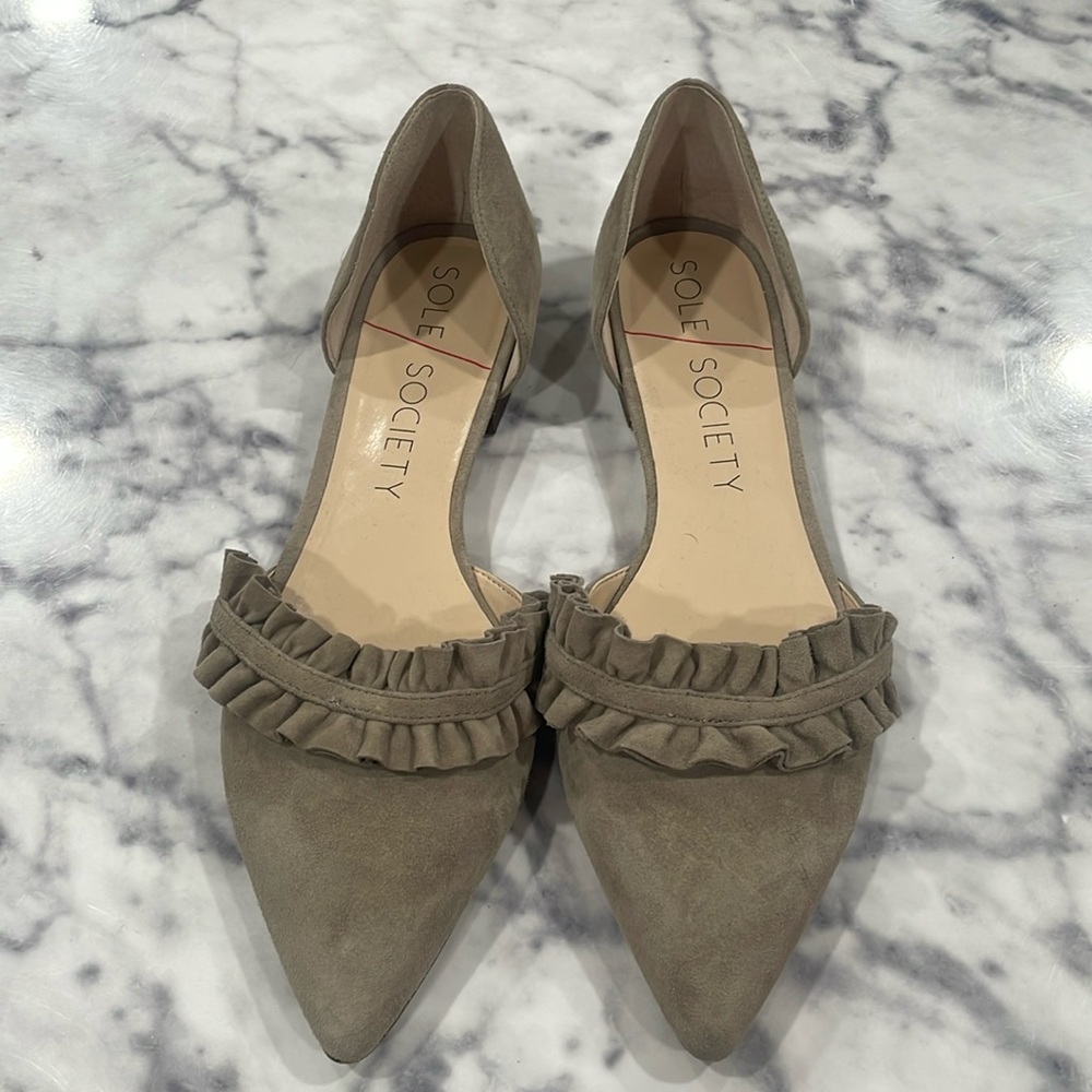 Sole Society Flats. Size 11 taupe